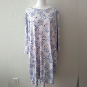 Clearance! Croft & Barrow White Blue And Pink Paisley Sleepwear